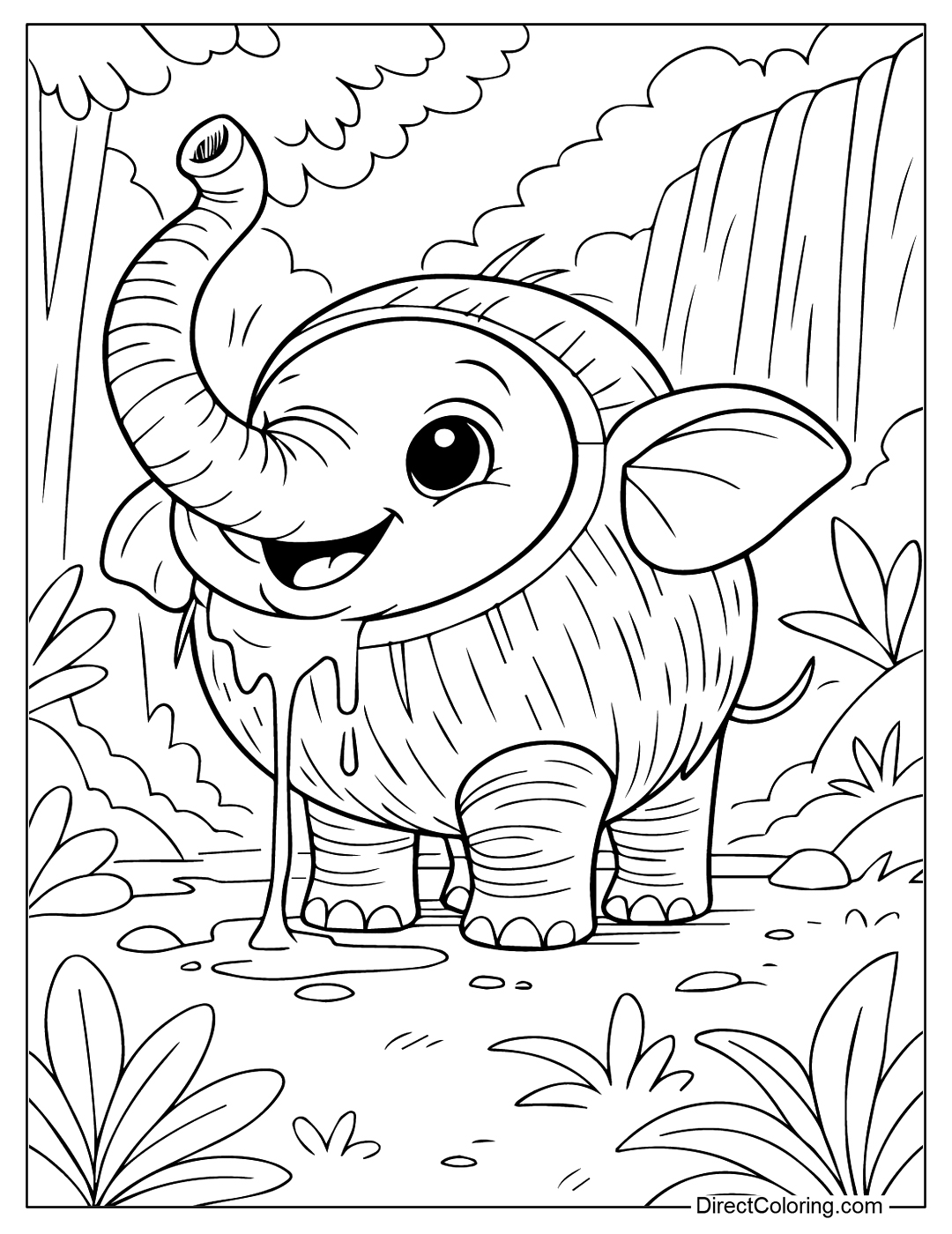 Cocofanto Elefanto Coloring Page